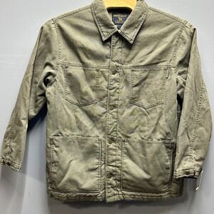 Woolrich Pigment Dyed Insulated Jacket Mens L Loden Canvas Plaid Lined NWT